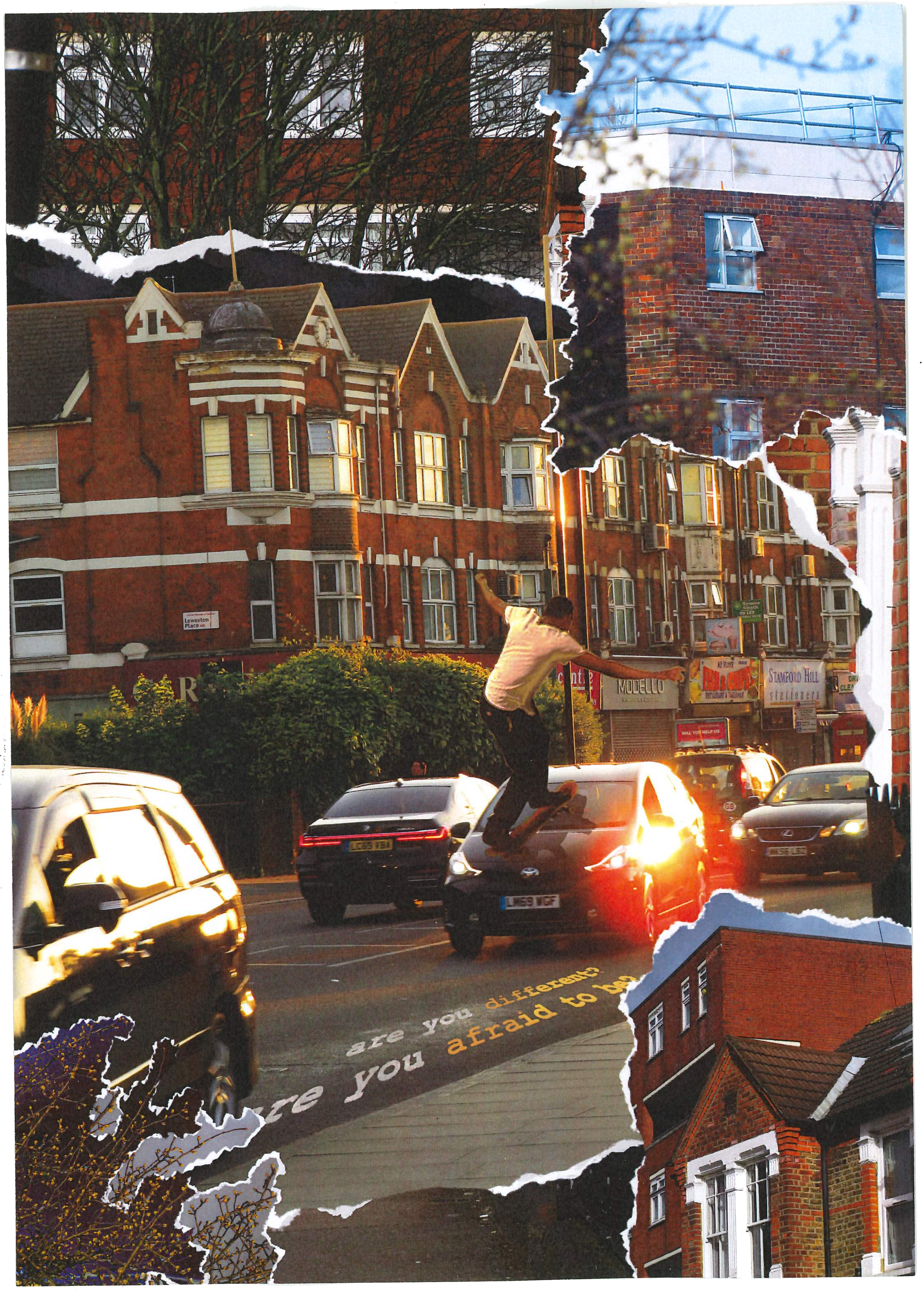 a collection of brightly coloured posters