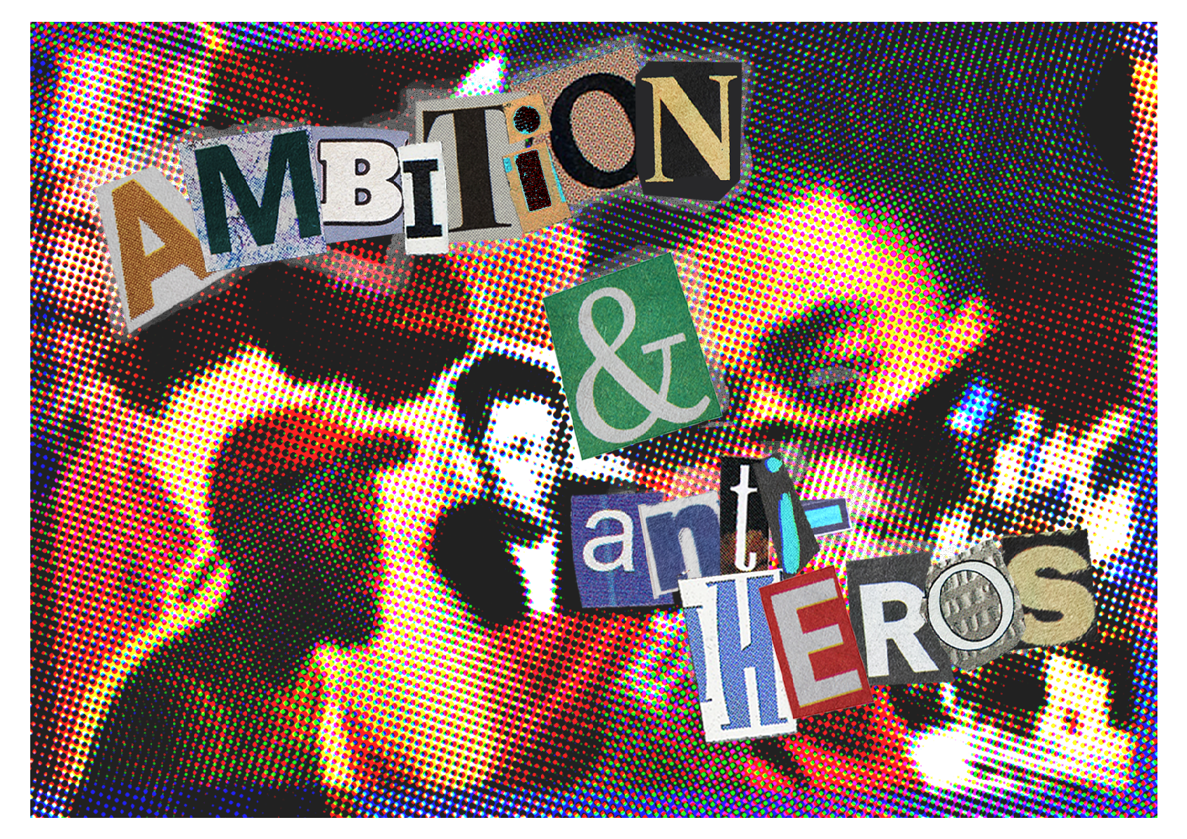 a postcard featuring a collage of different images